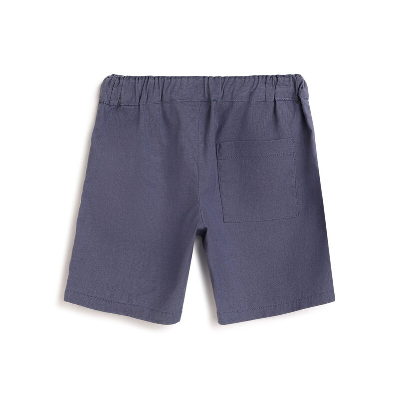 Boys Dark Light Blue Solid Shorts image number 1